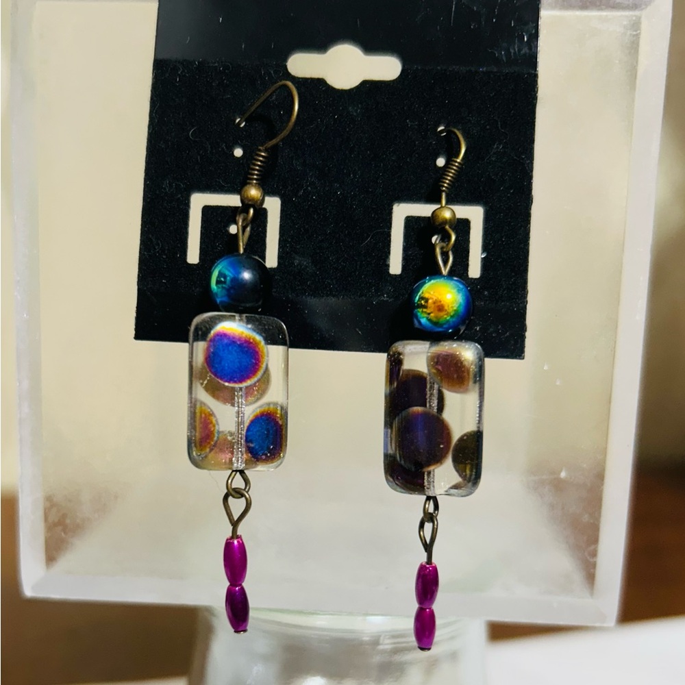 Colorful Glass Bead Earrings